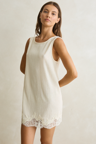 RHYTHM Dreamer Lace Dress in Cream