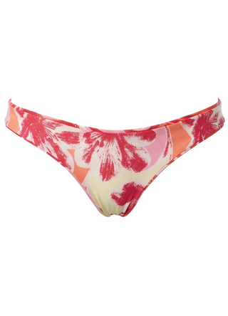 MAAJI Romantic Tapestry Flirt Low Rise Thin Side Bikini Bottom in Pink