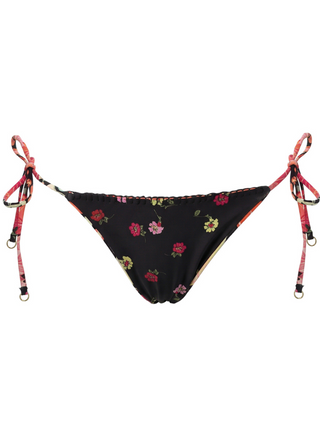 MAAJI Dream Petals Sunflash Low Rise Tie Side Bikini Bottom in Black