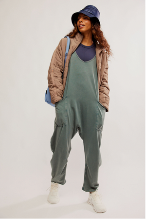 FREE PEOPLE Hot Shot Onesie-Midnight Jade