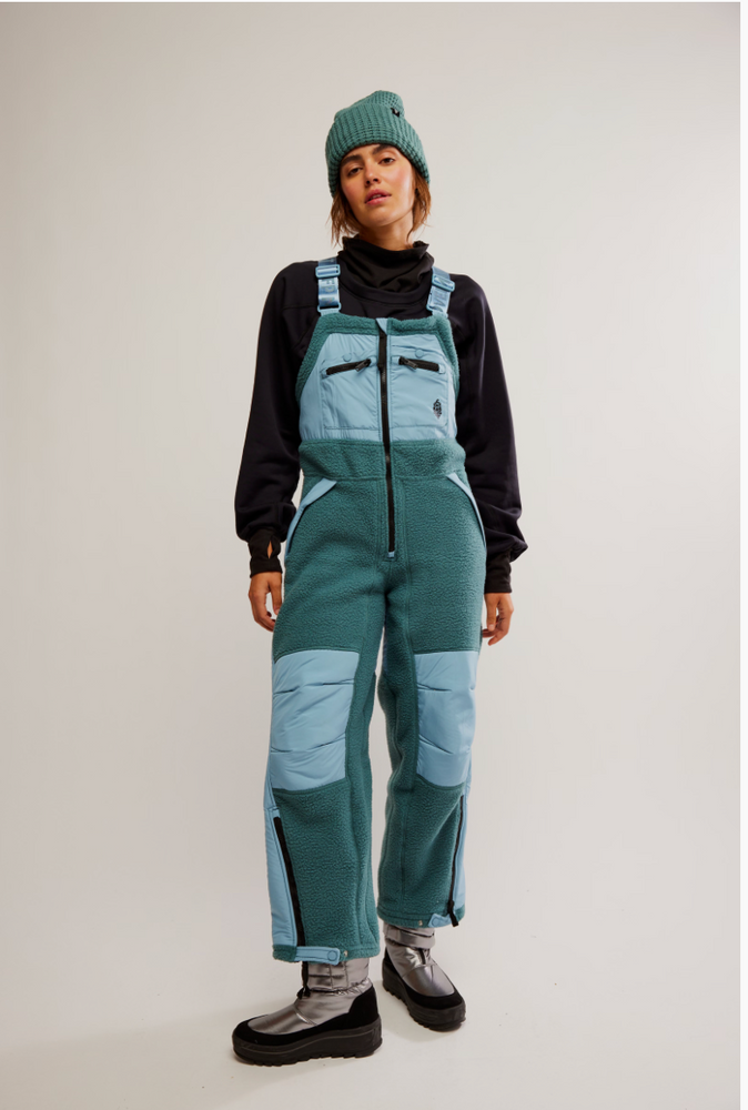 FREE PEOPLE Hit The Slopes Overall-Midnight Jade combo