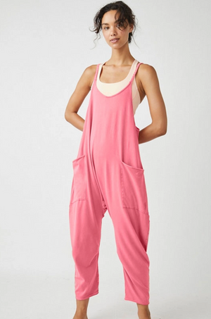 FREE PEOPLE Hot Shot Onesie-Hibiscus