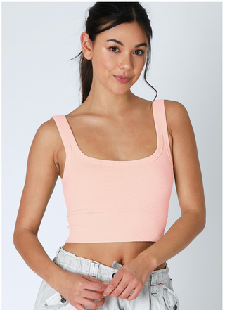 NIKIBIKI Chevron Ribbed Crop Top