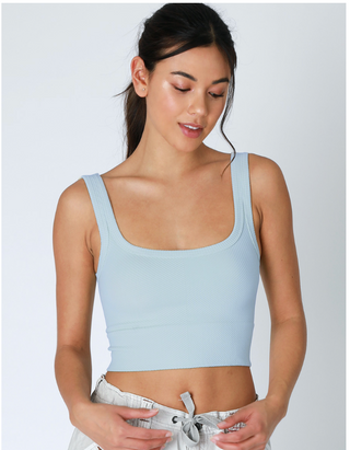 NIKIBIKI Chevron Ribbed Crop Top