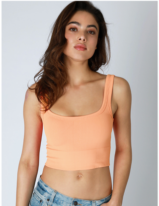 NIKIBIKI Chevron Ribbed Crop Top