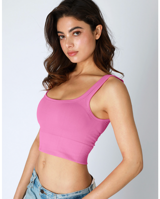 NIKIBIKI Chevron Ribbed Crop Top