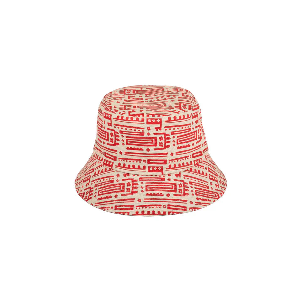 LACK OF COLOR Shore bucket hat- Red