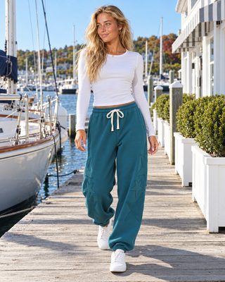 Lucky Star Joggers - Dark Teal