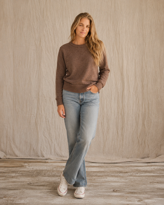 The Cliff Walk Ribbed Sweater - Sepia Brown