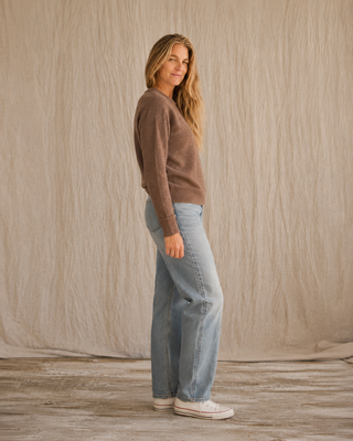 The Cliff Walk Ribbed Sweater - Sepia Brown