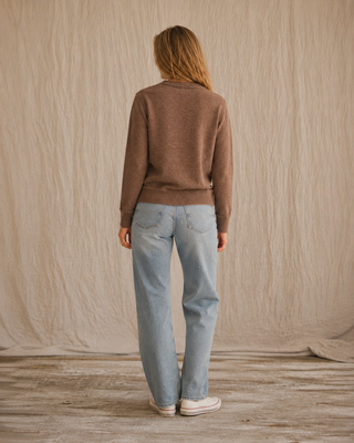 The Cliff Walk Ribbed Sweater - Sepia Brown