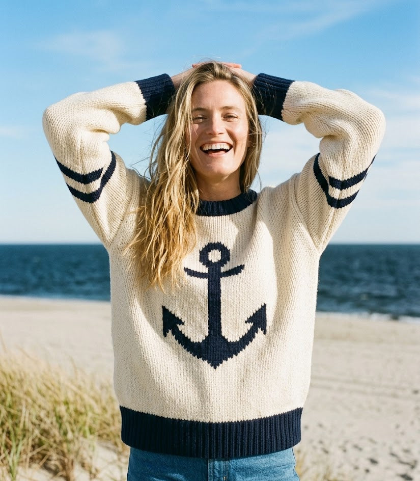 Anchor Graphic Sweater - Salty Babe Sweaters