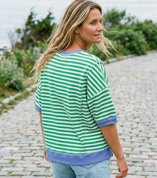 Green Striped Top - Salty Babe Tops
