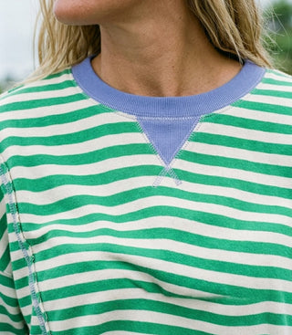 Green Striped Top - Salty Babe Tops