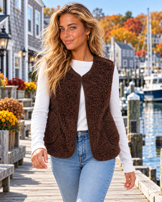 Winter Trails Vest - Dark Brown
