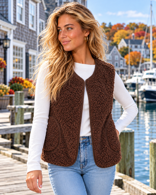Winter Trails Vest - Dark Brown