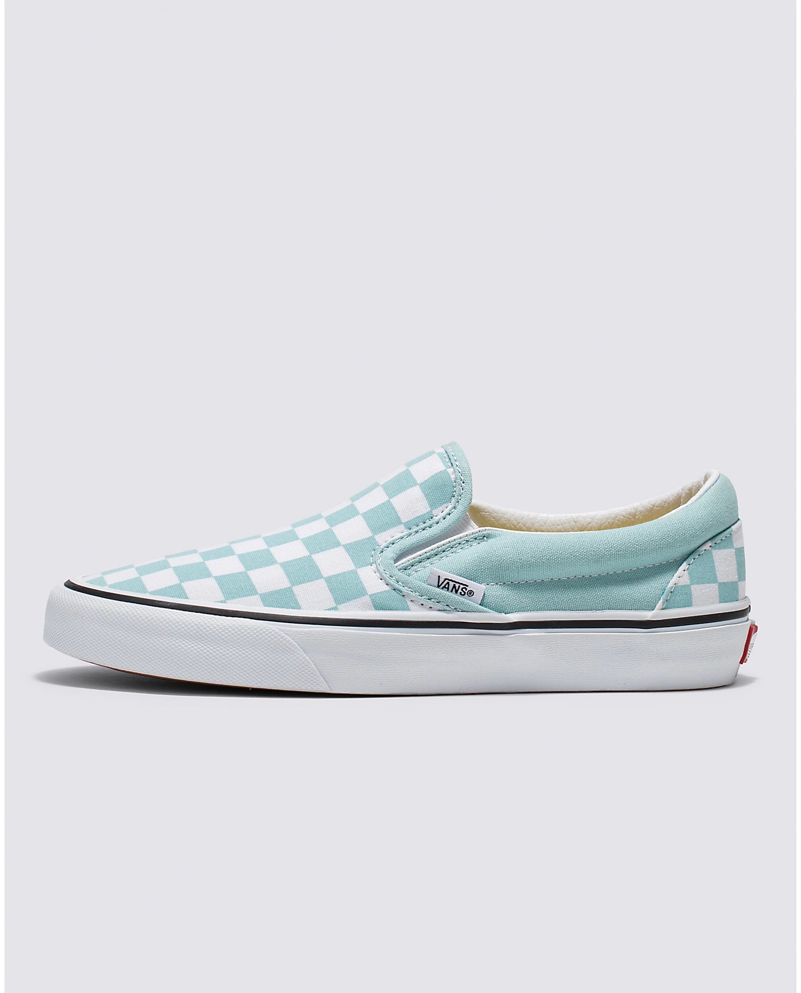 Vans slip ons fashion checkerboard baby blue