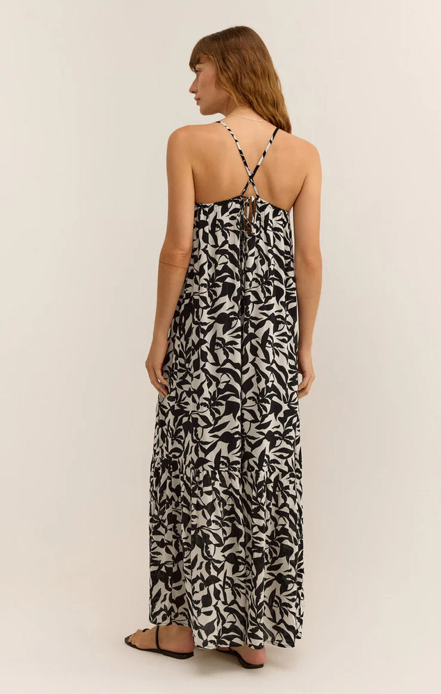 ZSUPPLY Cocktail Hour Leaf maxi dress