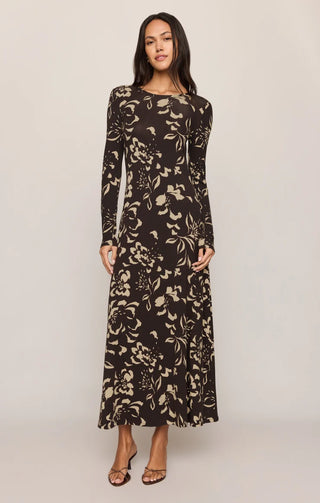 ZSUPPLY Lilian Freya Floral Dress in Dark Roast