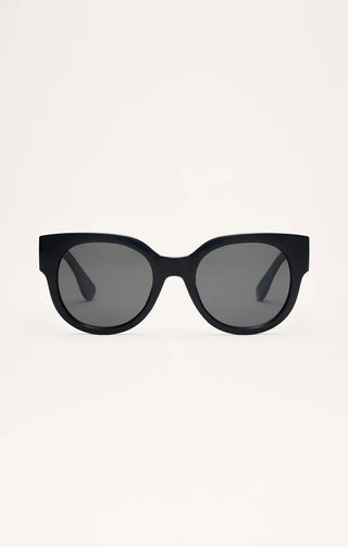 ZSUPPLY Lunch Date Polarized Sunglasses in Polished Black/Grey