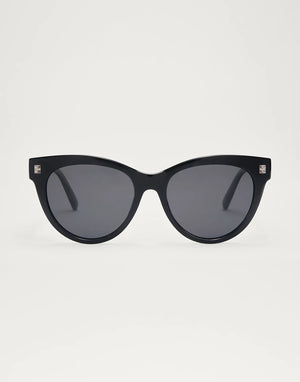 ZSUPPLY Bright Eyed Sunglasses- Crystal Black Grey