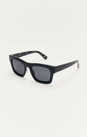 ZSUPPLY Laylow Sunglasses- Polished Black Grey