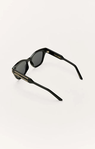 ZSUPPLY Front Row Polarized Sunglasses in Polished Black/Grey