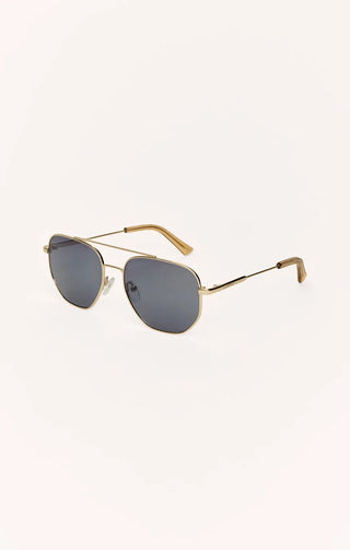 ZSUPPLY Highway Polarized Sunglasses in Gold/Grey