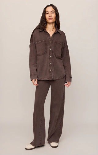 ZSUPPLY All Day Knit Jacket in Dark Chocolate 