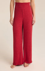 ZSUPPLY Dawn Smocked Rib pant- Haute Red