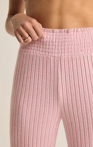 ZSUPPLY Dawn Smocked rib pant-Sunset Mauve