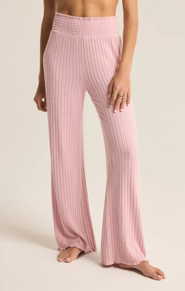 ZSUPPLY Dawn Smocked rib pant-Sunset Mauve