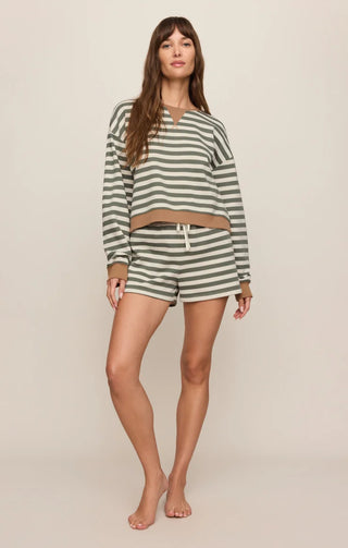 ZSUPPLY Low Key Stripe Short in Monstera 