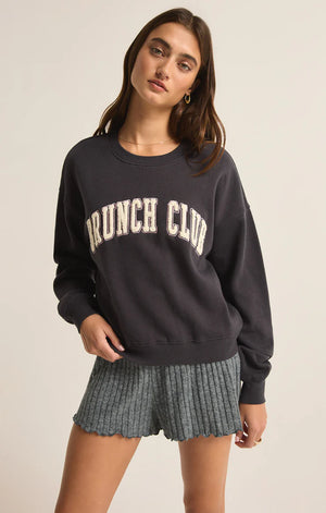 ZSUPPLY Brunch Club sweatshirt- Black Sands