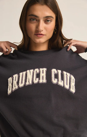 ZSUPPLY Brunch Club sweatshirt- Black Sands