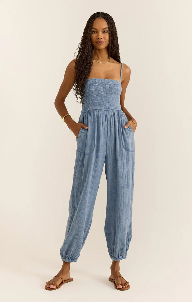 ZSUPPLY Santos Gauze jumpsuit- Deep Indigo