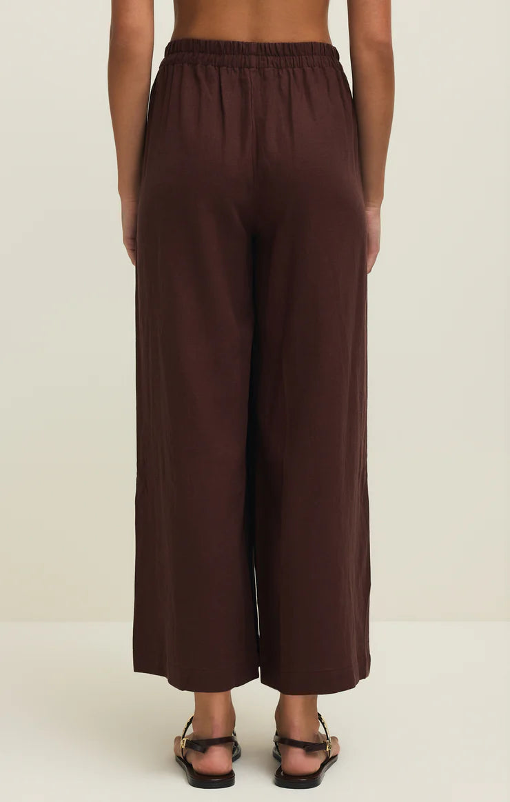 ZSUPPLY Scout Linen Pant in Chocolate Cherry