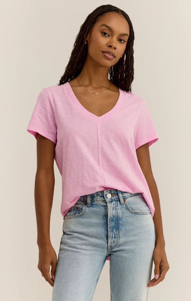 ZSUPPLY Asher V-neck tee- Hibiscus