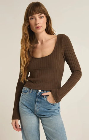 ZSUPPLY Madeline rib long sleeve top