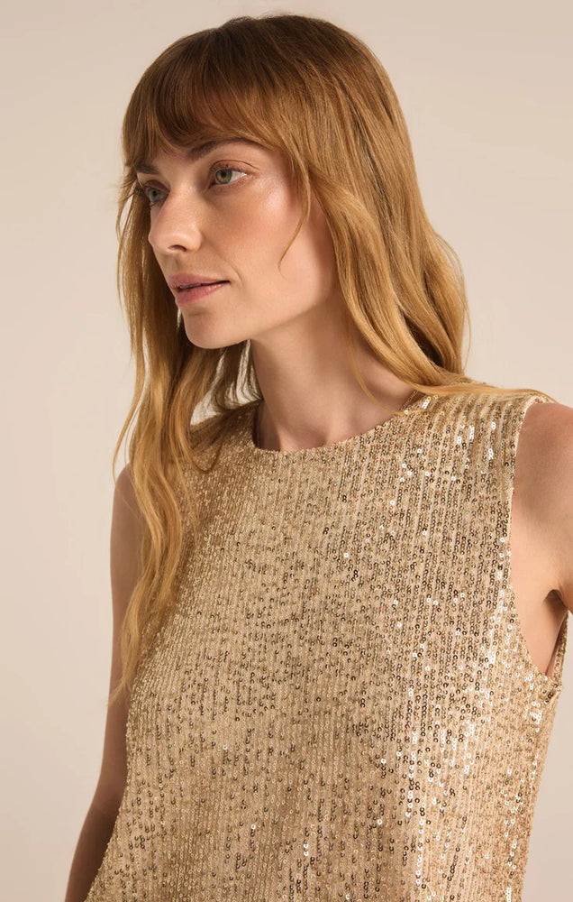 ZSUPPLY Sloane Sequin top-Champagne