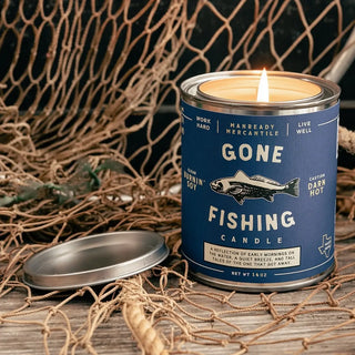 Gone Fishing Candle