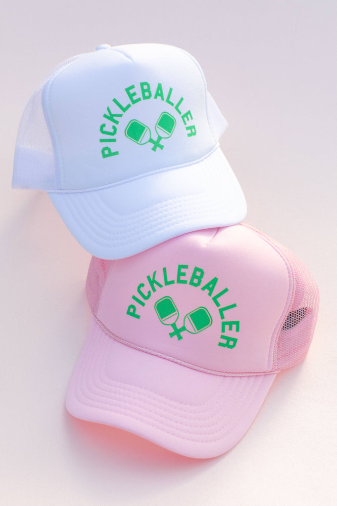 Pickleball Pickleballer Mesh Trucker Hat Cap: Pink