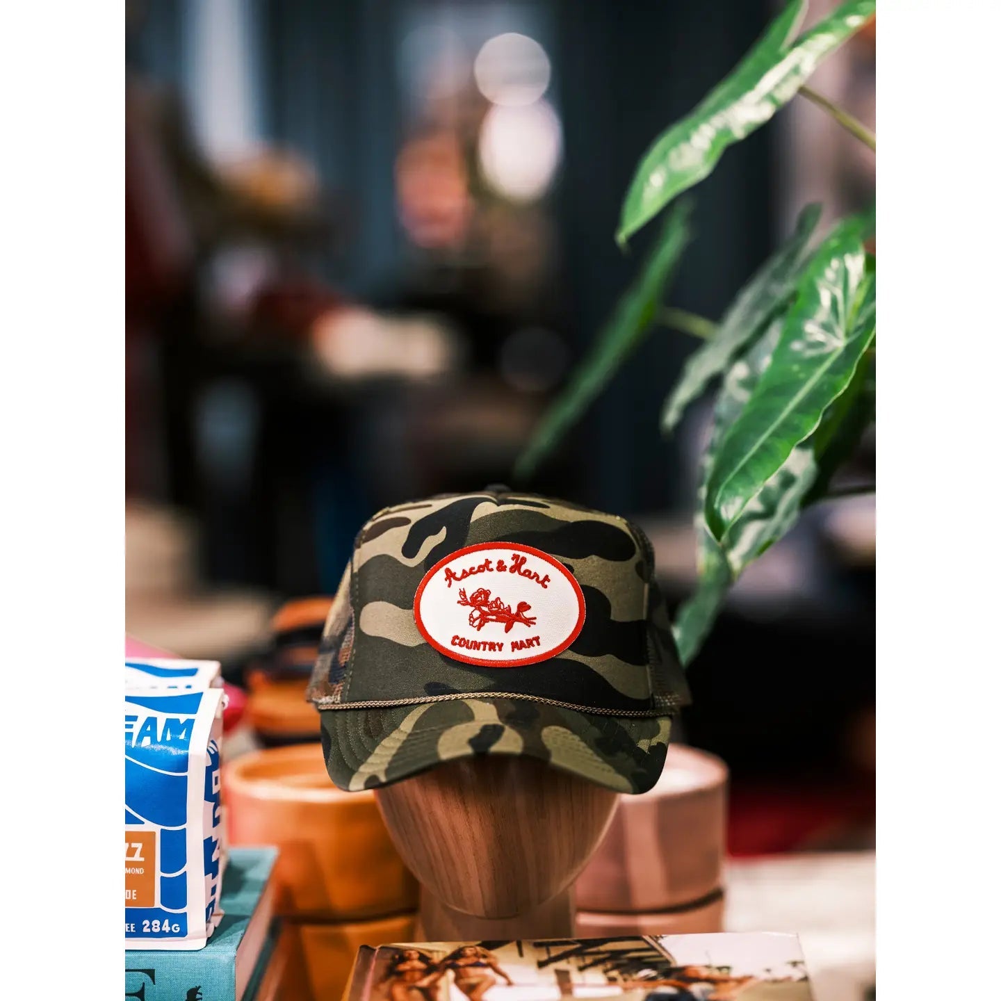 A+H Country Mart Trucker Hat - Camo - The Salty BabeHats