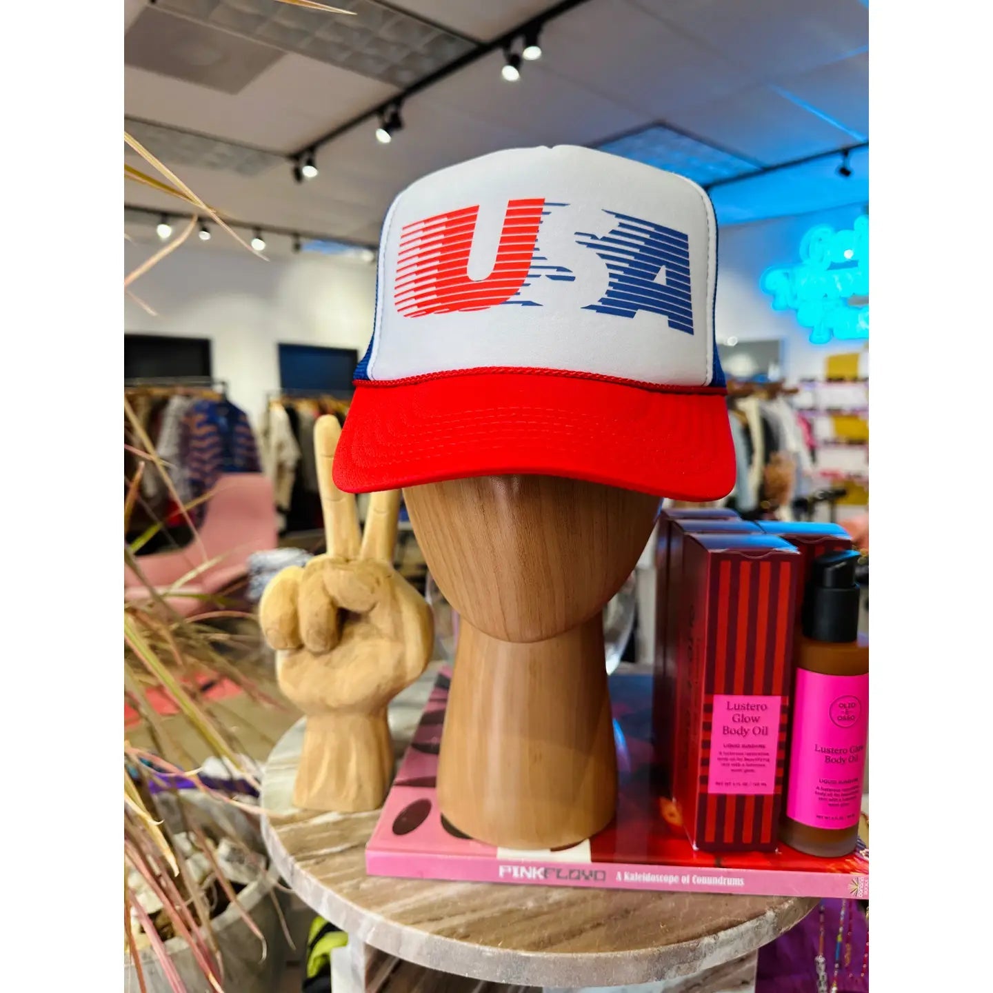 A+H Retro USA Trucker - Red/White/Blue - The Salty BabeHats