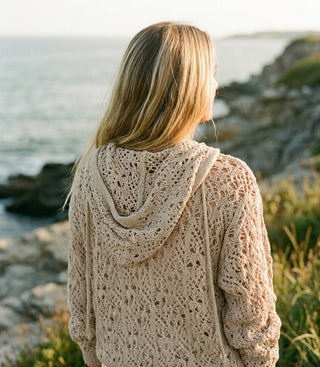 Alexis Hooded Crochet Sweater - The Salty BabeSweaters