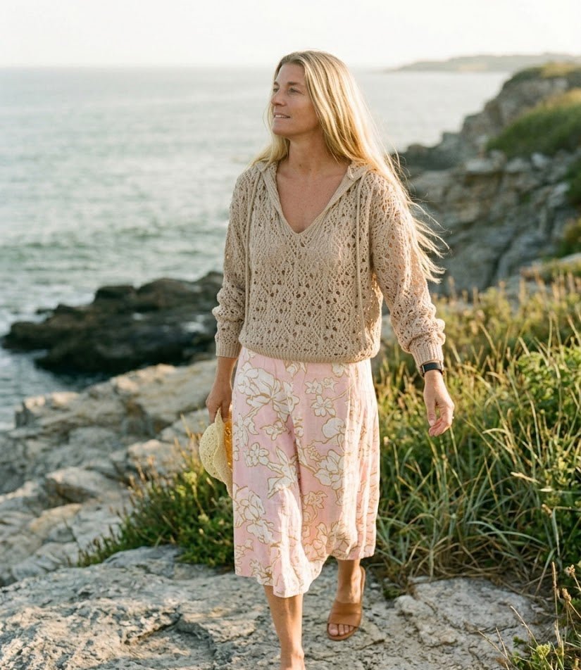 Alexis Hooded Crochet Sweater - The Salty BabeSweaters