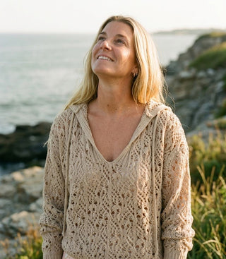 Alexis Hooded Crochet Sweater - The Salty BabeSweaters
