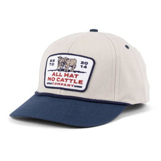 All Hat No Cattle Hat - White/Navy | The Salty Babe