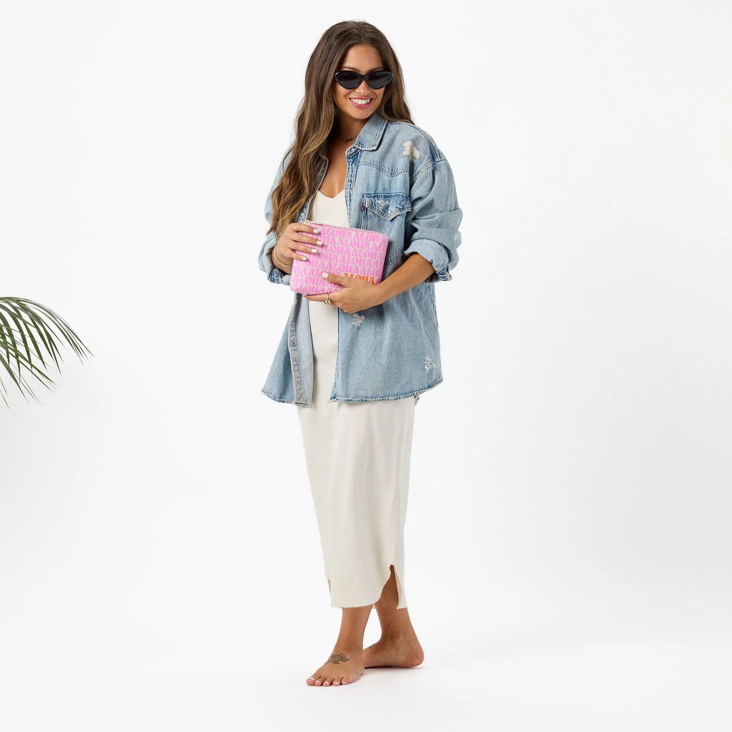 ALOHA COLLECTION Aloha Nui Small Pouch - Fruit Punch/Sandstone - The Salty BabePouch