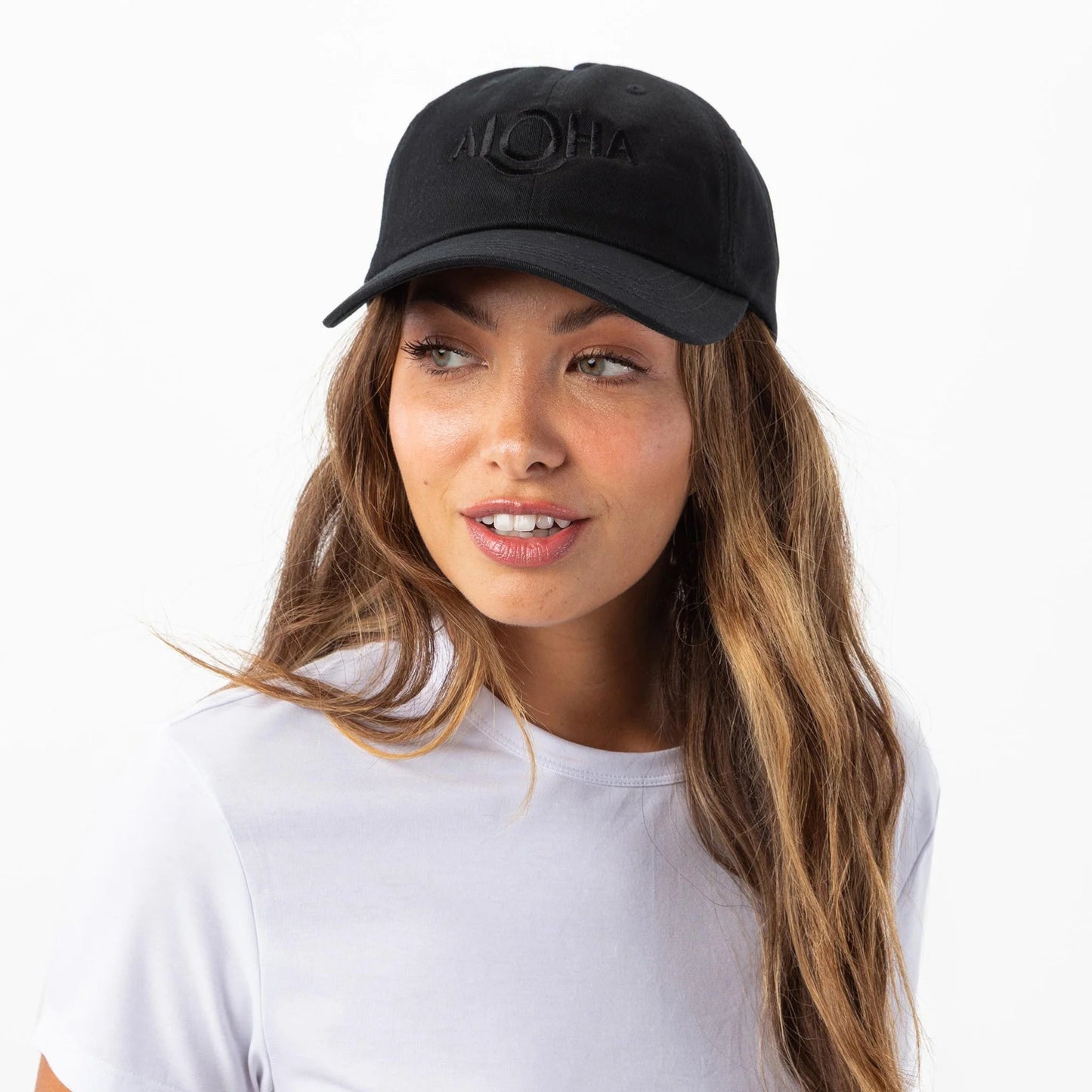 ALOHA COLLECTION Dad Hat - Black - The Salty BabeHats